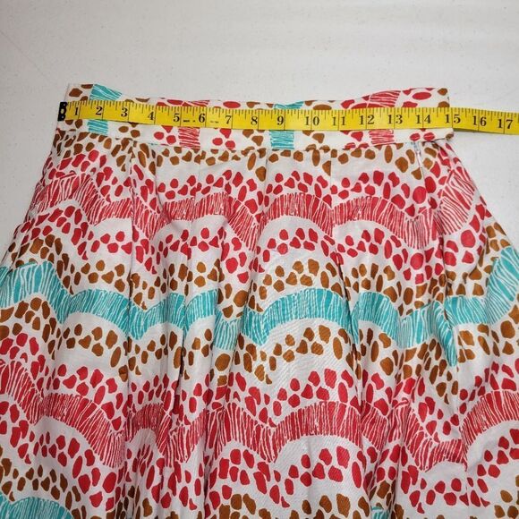 Francis + Benedict Cotton Colorful Patterned Women's Full Skirt Small - Picture 9 of 13